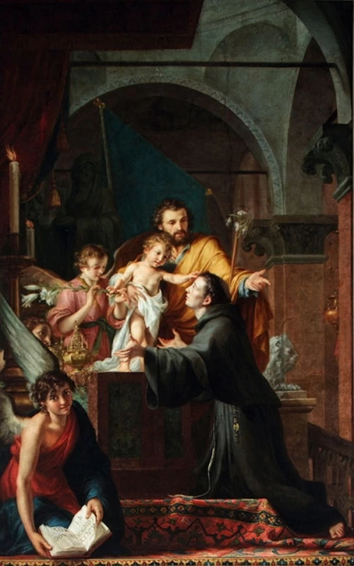 S. Antonio da Padova riceve da San Giuseppe il Bambino Gesù - Piacenza, Chiesa di San Lazzaro